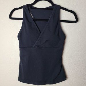 Lululemon Black Padded Criss Cross Tank Top Size 8